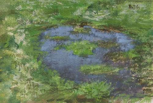 Puddle and grass painting